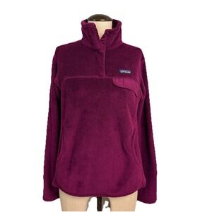 Patagonia Womens Re Tool Snap T Fleece Pullover Purple Polartec Outdoor M